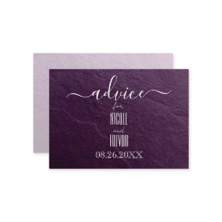Create Your Own Deep Purple Texture Advice Card