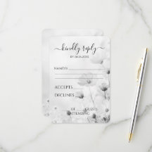Create Your Own Delicate Greyscale Flowers Wedding