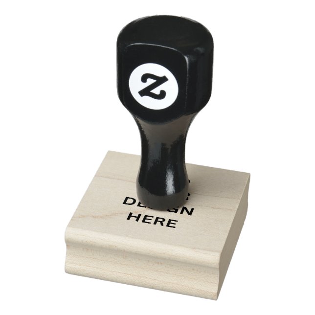 Create Your Own Design 2" x 2" Maple Wood Art  Rubber Stamp (Stamp)