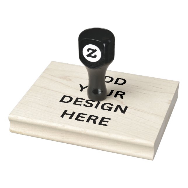 Create Your Own Design 4" x 5" Wooden Handle Stamp (Stamp)