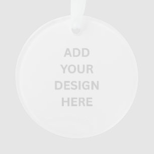 Create Your Own Design Circle Acrylic Ornament