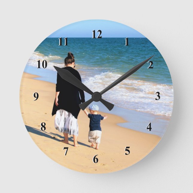 Create Your Own Design Custom Photo Clock Gift (Front)