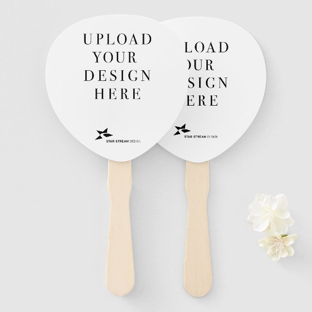 Create Your Own Design Hand Fan (Front and Back)
