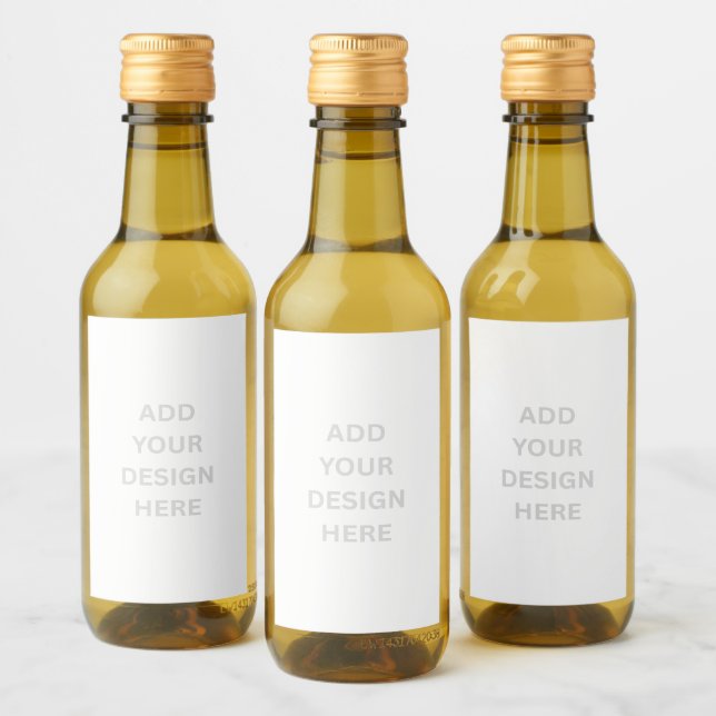 Create Your Own Design Mini Wine Bottle Labels  (Bottles)