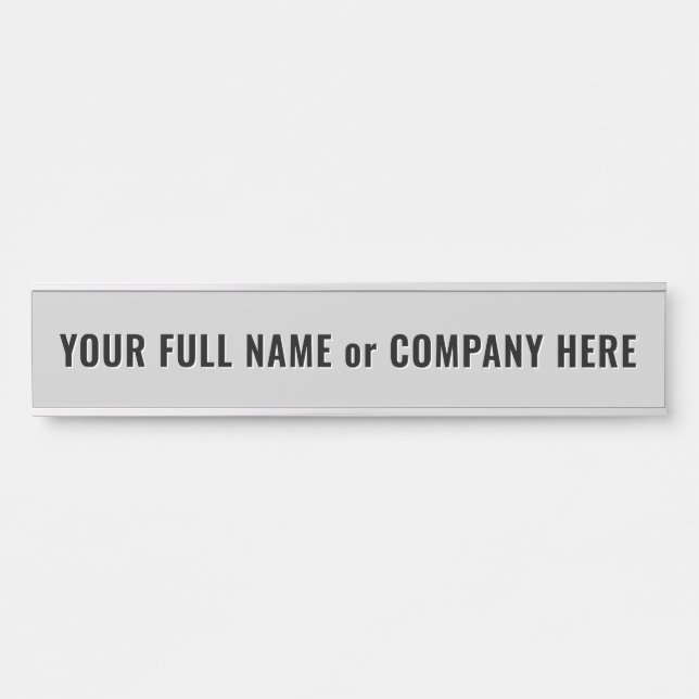 Create Your Own Design Name Door Sign Template (Front)