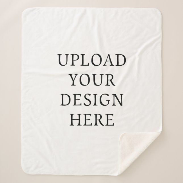 Create Your Own Design Personalized Sherpa Blanket (Front)