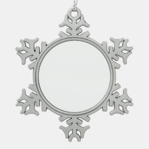 Create Your Own Design Pewter Snowflake Ornament