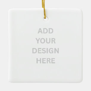 Create Your Own Design Porcelain Square Ornament