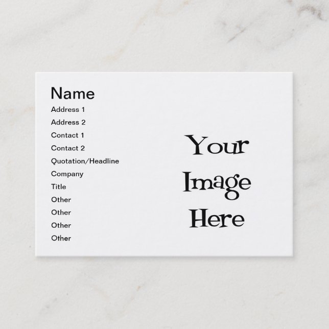 Create Your Own : Design Your Own Custom Business Card (Front)
