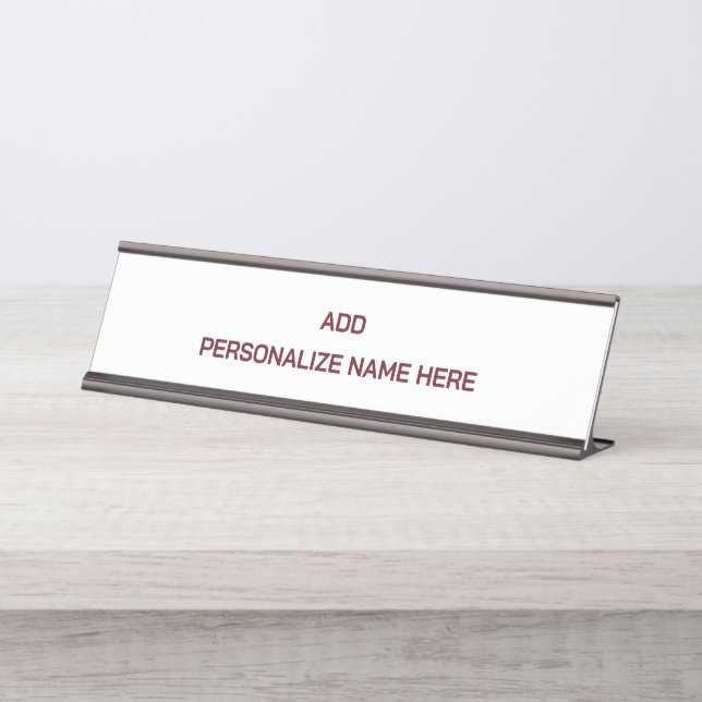 Create Your Own Desk Name Plate (Front)