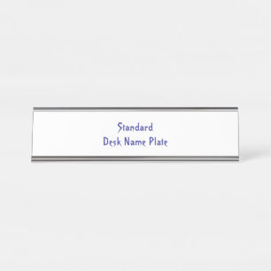 Create Your Own Desk Name Plate (2" x 8") Silver