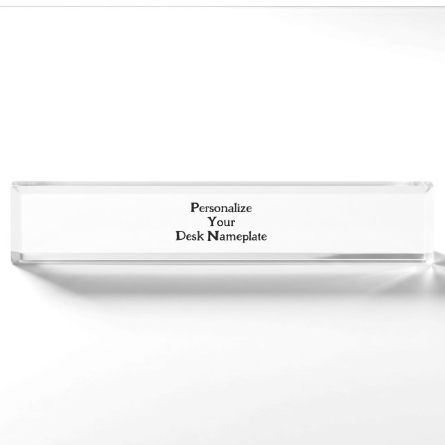 Create Your Own Desk Nameplate (Front)