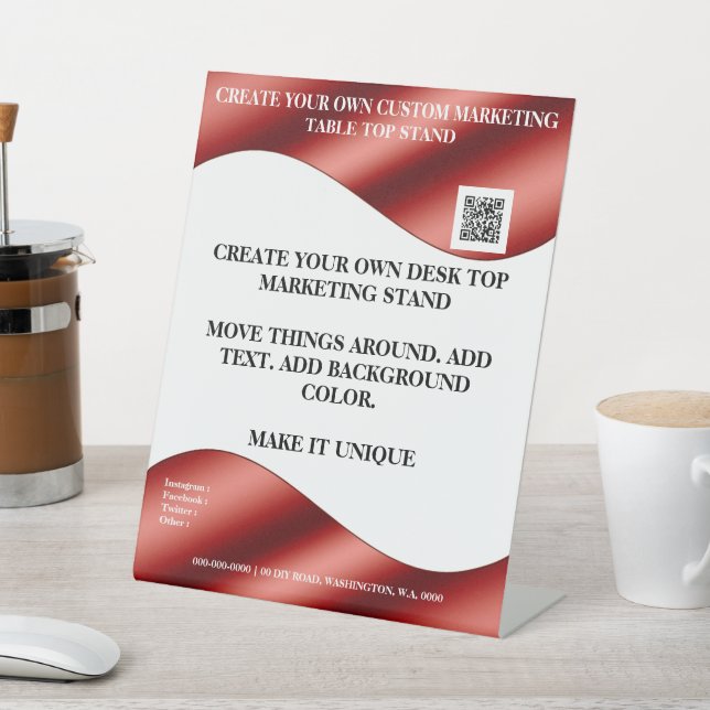 Create your own desktop marketing stand 8x10 pedes pedestal sign (In SItu)