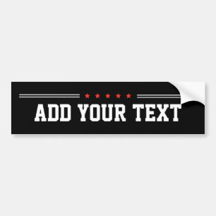 CREATE-YOUR-OWN DIY Custom Print (Color Options) Bumper Sticker