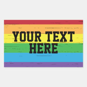 CREATE-YOUR-OWN DIY Custom template Rainbow LGBTQ Sticker