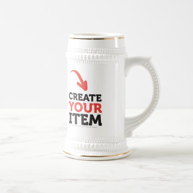 CREATE-YOUR-OWN DIY Custom upload design Bachelor Beer Stein (Right)
