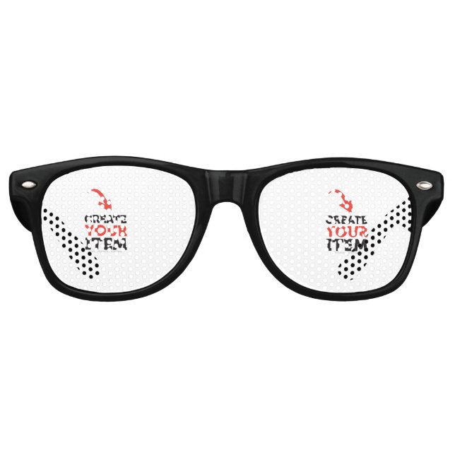 CREATE-YOUR-OWN DIY Custom upload design Bachelor Retro Sunglasses (Front)