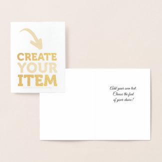 CREATE-YOUR-OWN DIY Custom upload heart wedding Foil Card