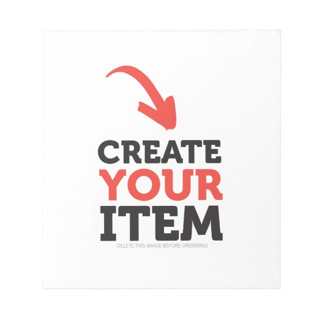 CREATE-YOUR-OWN DIY Custom upload your design Notepad (Front)