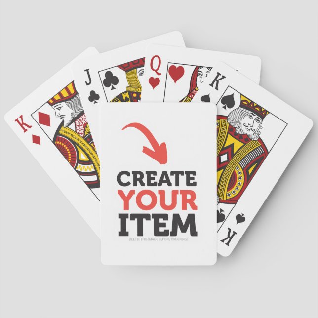 CREATE-YOUR-OWN DIY Custom upload your design Playing Cards (Back)