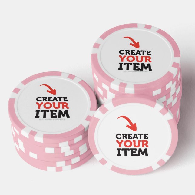 CREATE-YOUR-OWN DIY Custom upload your design Poker Chips (Stack)