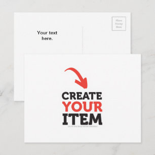 CREATE-YOUR-OWN DIY Custom upload your design Postcard