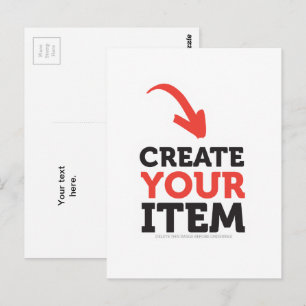 CREATE-YOUR-OWN DIY Custom upload your design Postcard
