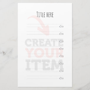 CREATE-YOUR-OWN DIY Custom upload your design Stationery
