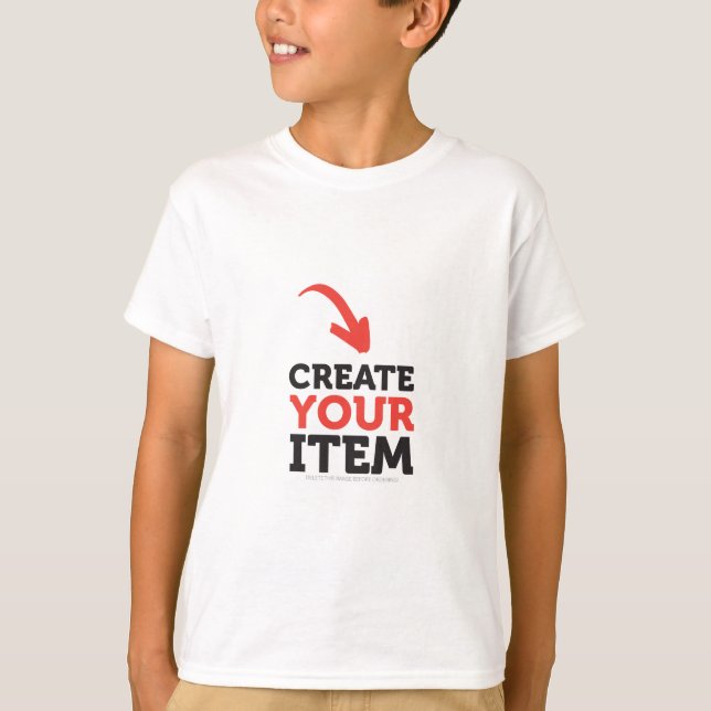 CREATE-YOUR-OWN DIY Custom upload your design T-Shirt (Front)