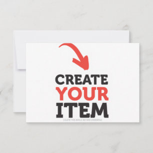 CREATE-YOUR-OWN DIY Custom upload your design Thank You Card