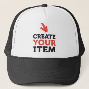 CREATE-YOUR-OWN DIY Custom upload your design Trucker Hat