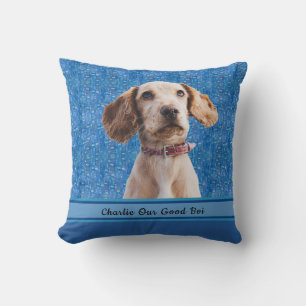 Create Your Own Dog Mom Puppy Photo           Throw Pillow