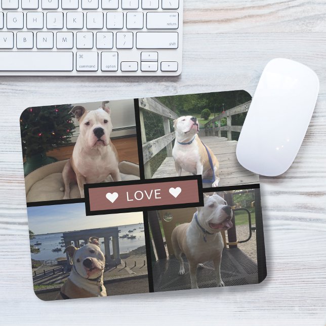 Create Your Own Dog Photo Collage Mouse Pad (Add Your Own Dog Photo Collage Mouse Pad)