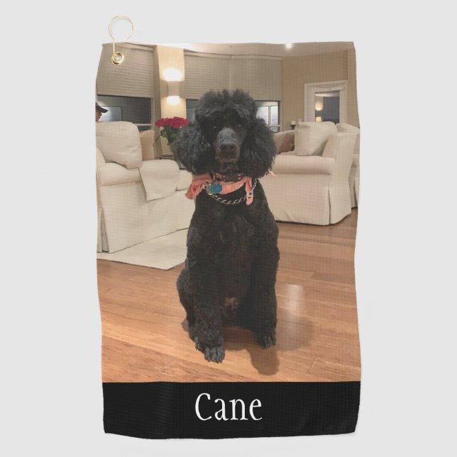 Create Your Own Dog Photo Custom Pet Golf Towel (Front)