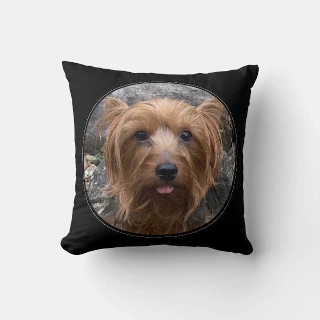 Create Your Own Dog Photo Custom Pet  Throw Pillow (Front)