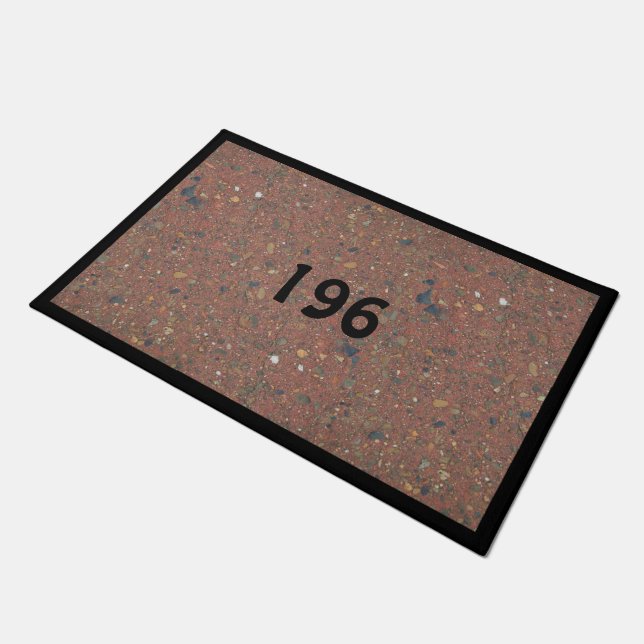 Create your own door mat with number (Angled)