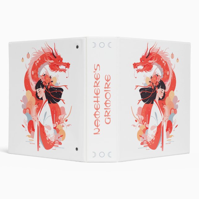 Create Your Own Dreamy Chinese Dragon Maiden Binder (Background)