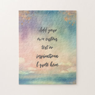 Create Your Own Dreamy Ocean Motivational Quote Jigsaw Puzzle