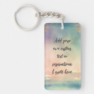 Create Your Own Dreamy Ocean Motivational Quote Keychain