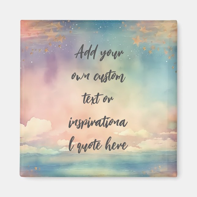 Create Your Own Dreamy Ocean Motivational Quote Magnet (Front)