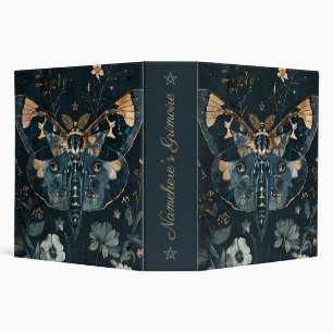 Create Your Own Dusty Blue Midnight Moth Flowers Binder