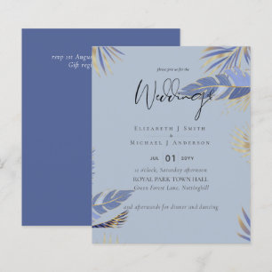 Create Your Own Dusty Blue TROPICAL Leaf Wedding