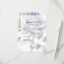 Create Your Own Dusty Blue Vintage Watercolor Rose