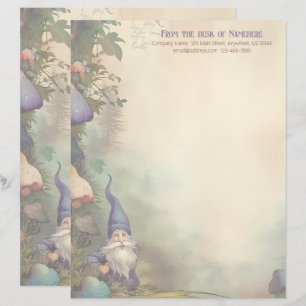 Create Your Own Dwarf Mushroom Garden Stationery