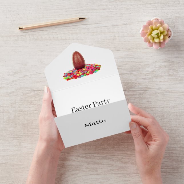 Create Your Own Easter Party RSVP White All In One Invitation (Video)