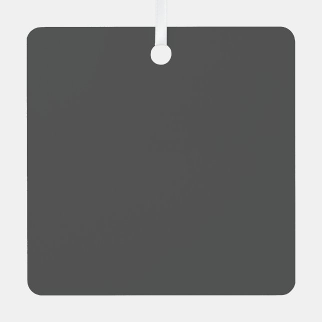 Create Your Own editable dark gray Metal Ornament (Front)