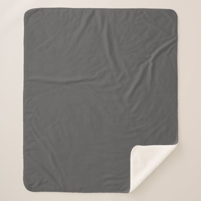 Create Your Own editable dark gray Sherpa Blanket (Front)