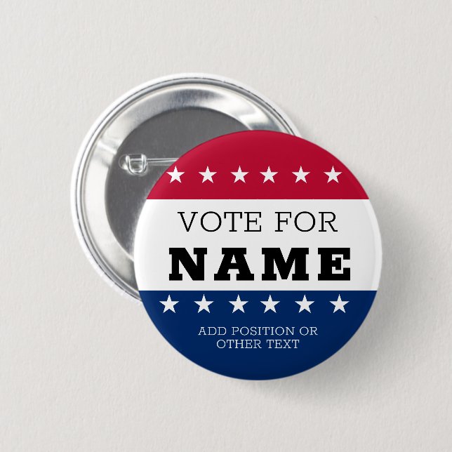 Create Your Own Election Design Campaign Button (Front & Back)