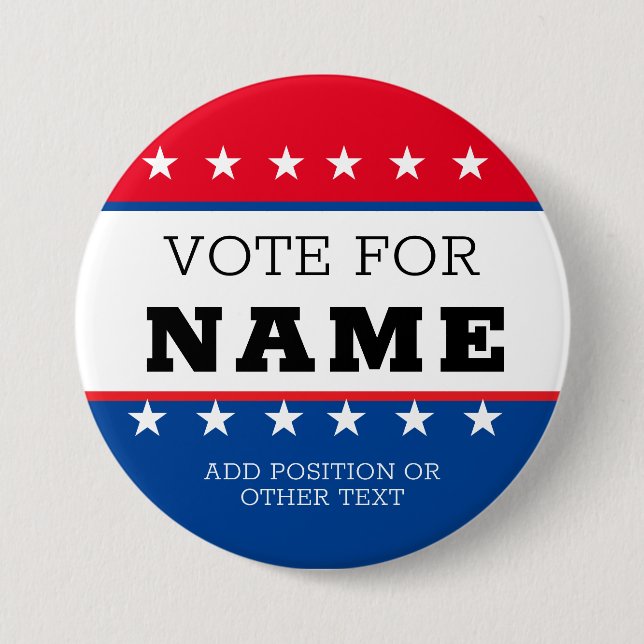 Create Your Own Election Design Campaign Button (Front)