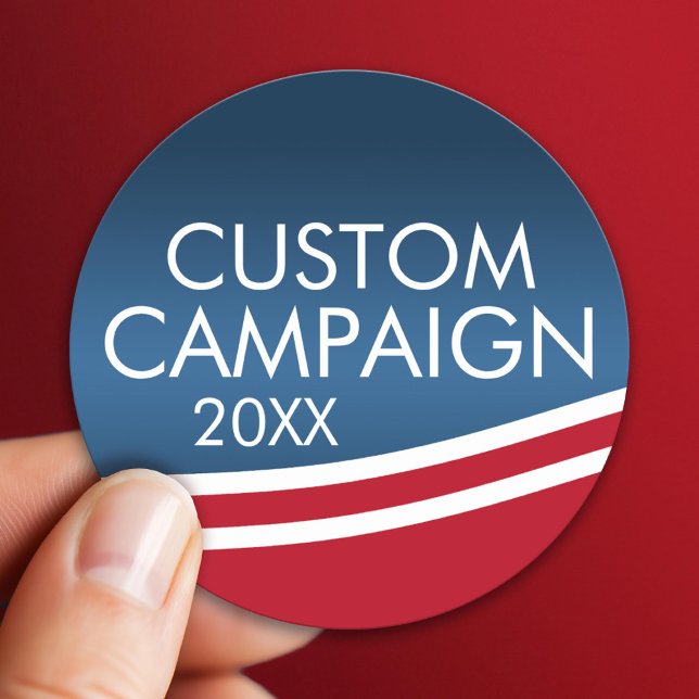 Create Your Own Election Design Classic Round Sticker (Custom Sticker)